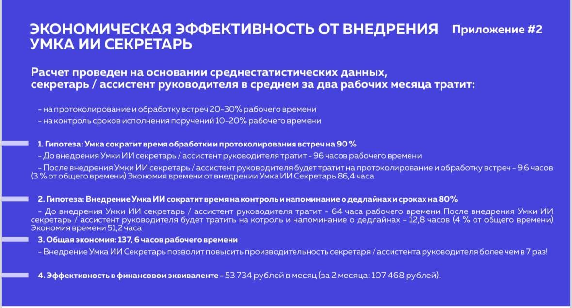 Экономия денег и времени | Умка ИИ