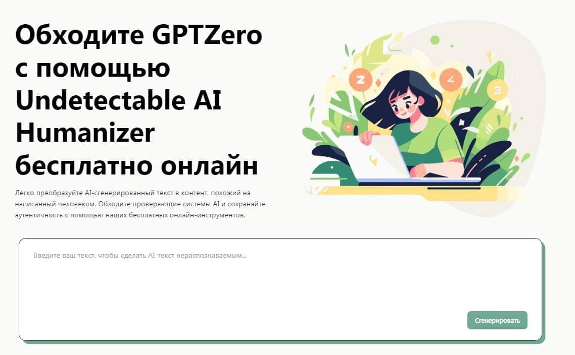 Undetectable AI Rewriter — классный бесплатный инструмент, который помогает переписать ИИ-текст так, чтобы он звучал естественно и не выглядел как сгенерированный. | Умка ИИ